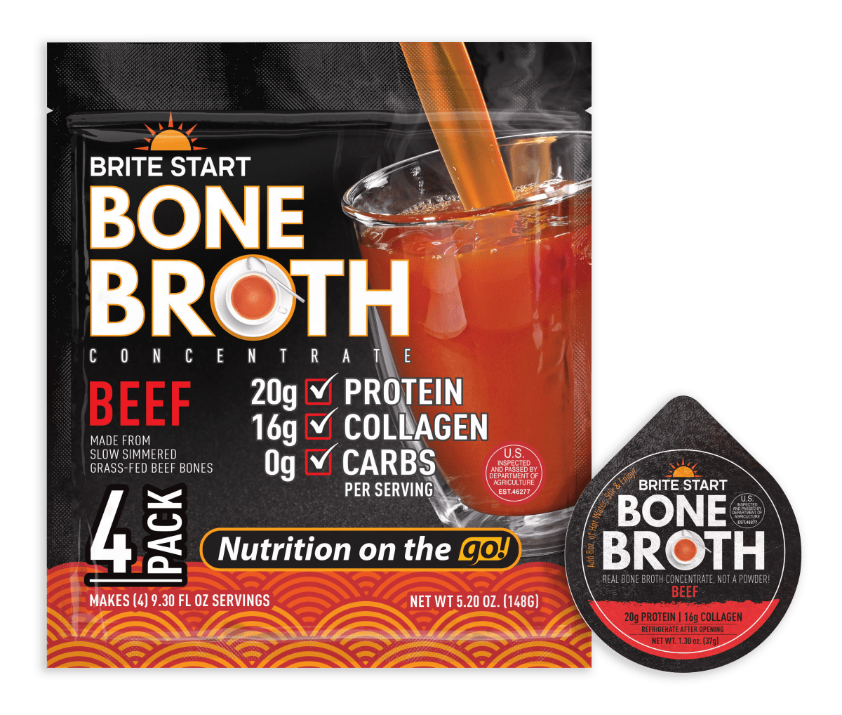 Concentrated Beef Bone Broth – Add hot water, stir, & enjoy! – Brite Start