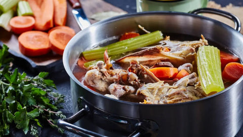 free-range chicken broth