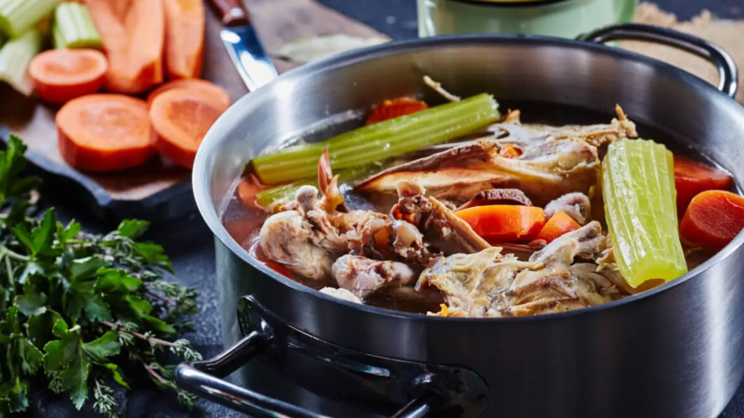 free-range chicken broth