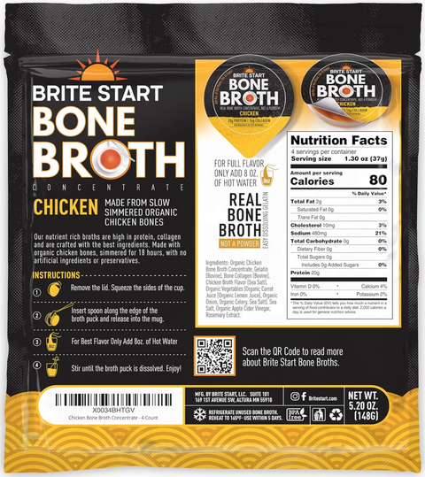 Organic Chicken Bone Broth 4 Pack